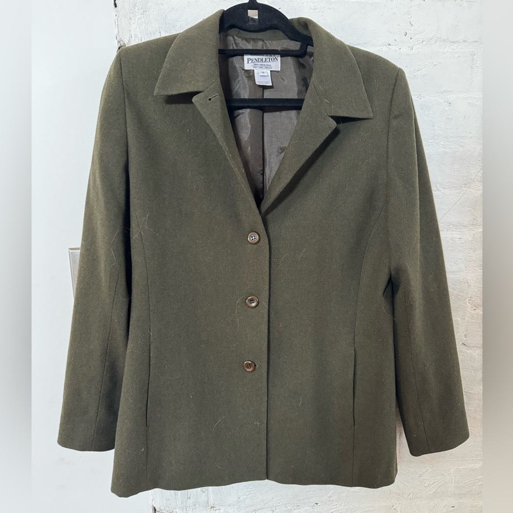 Vintage Pendleton Wool Army Green Blazer